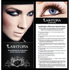 Lashtopia By C.A.T & Co Thank You Aftercare Brochure